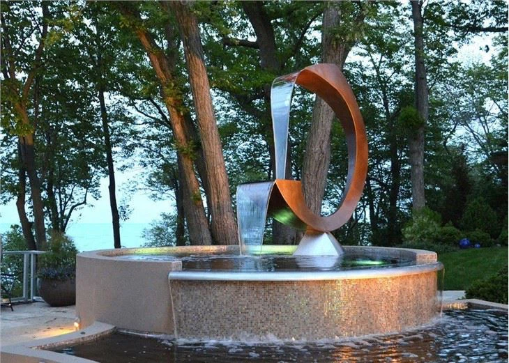 น้ำตกน้ำพุ Corten Steel
