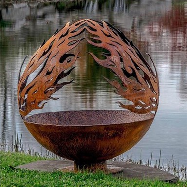 Phoenix สนิมโลหะ Fire Ball Fire Pit
