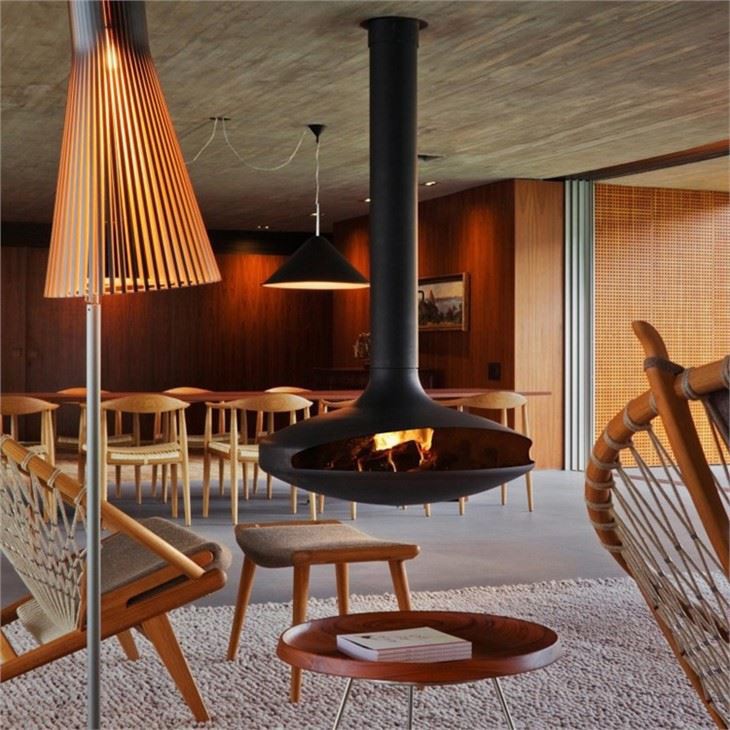 Floating Hanging Fireplace