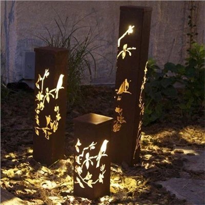 Corten เหล็กไฟสวนสวนเครื่องประดับโลหะ