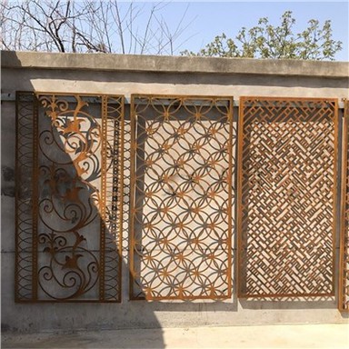 แผงหน้าจอโลหะตกแต่งสวน Corten Steel