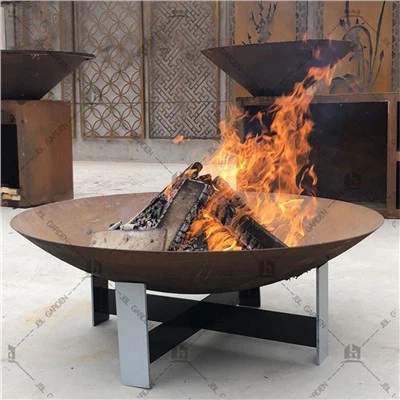 Corten Steel Drop-In Fire Pit Burner
