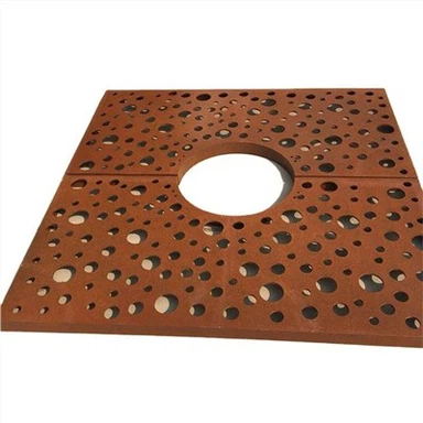 ตะแกรงเหล็ก Corten ในถนน