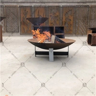 หลุมไฟทำอาหารสนิมเหล็ก Corten หนัก