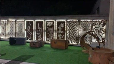เลเซอร์ตัดตกแต่งสวนกลางแจ้งความเป็นส่วนตัว Art