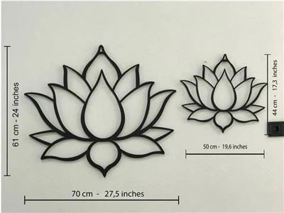 ดอกบัวโลหะตกแต่งผนัง