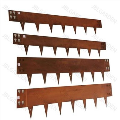 สนามหญ้าโลหะ Corten Steel ขอบสวน