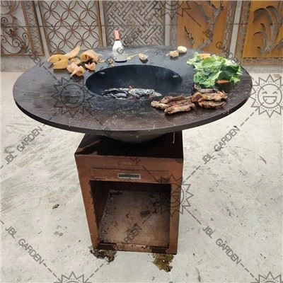 เตาย่างบาร์บีคิว Corten สนิม