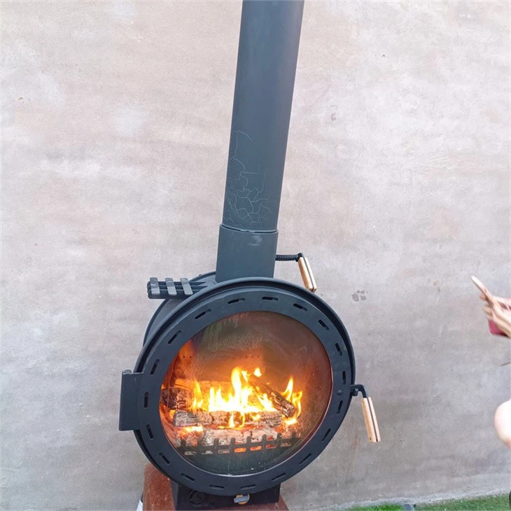 Black Frame Hanging Fireplace