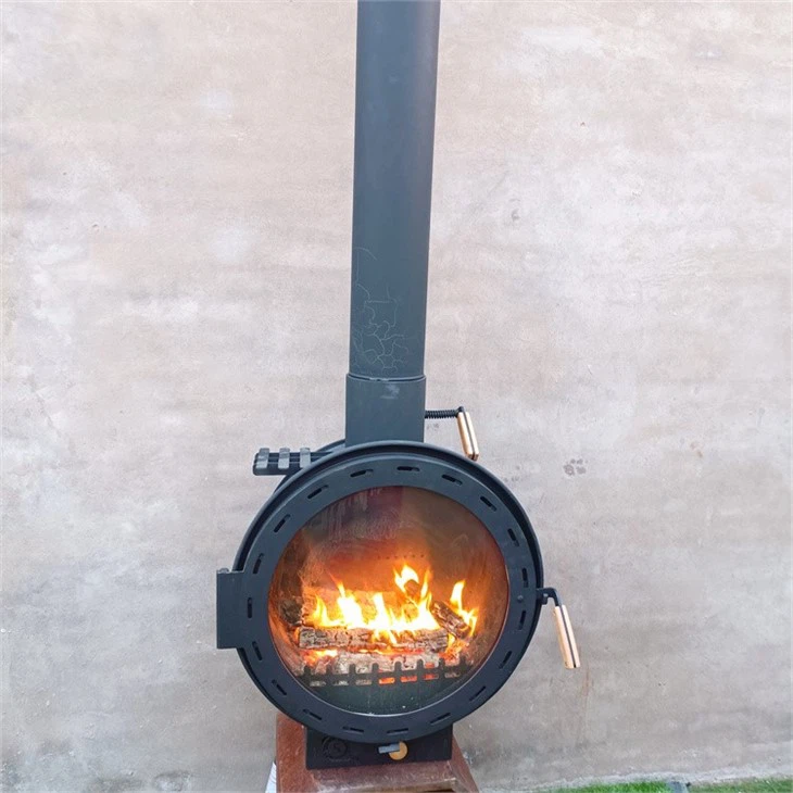 Black Frame Hanging Fireplace