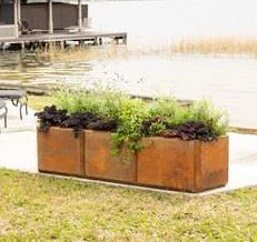 Modern Weathering Steel Flower Pots factory
