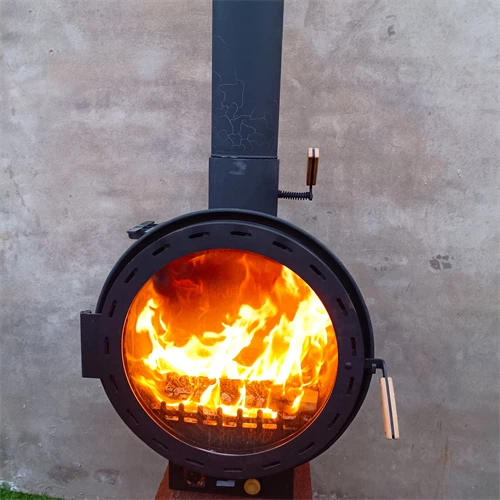 Black Round Wall Mounted Fireplace