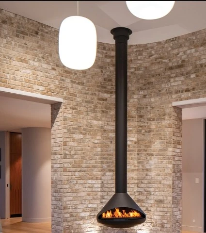Central Heating Fireplace in The Living Room