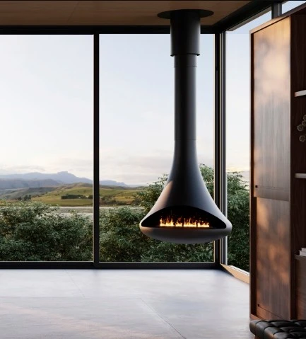 Central Heating Fireplace in The Living Room