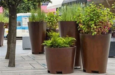 ฐานกลมเครื่องปลูก Corten