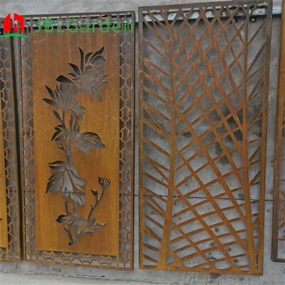 แผงหน้าจอ Corten พร้อมแสง