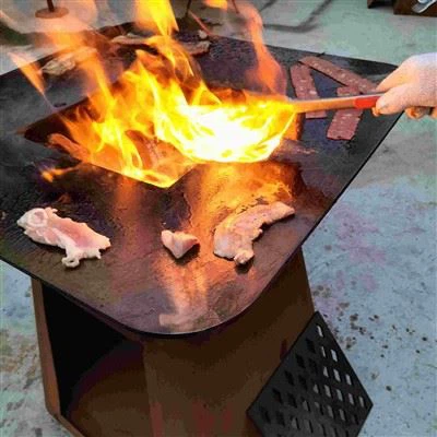 เตาย่างบาร์บีคิว Corten Steel ที่ทนทานต่อการกัดกร่อน-