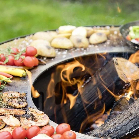 Outdoor Corten Fireplace Grill