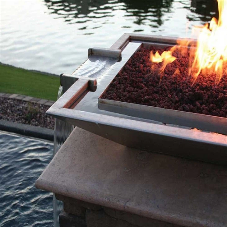 Square Fire And Water Bowl