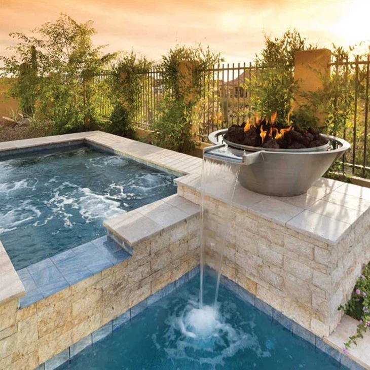 Square Fire And Water Bowl