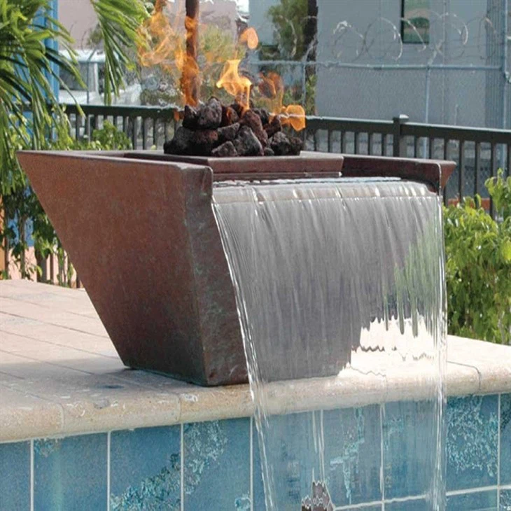 Square Fire And Water Bowl